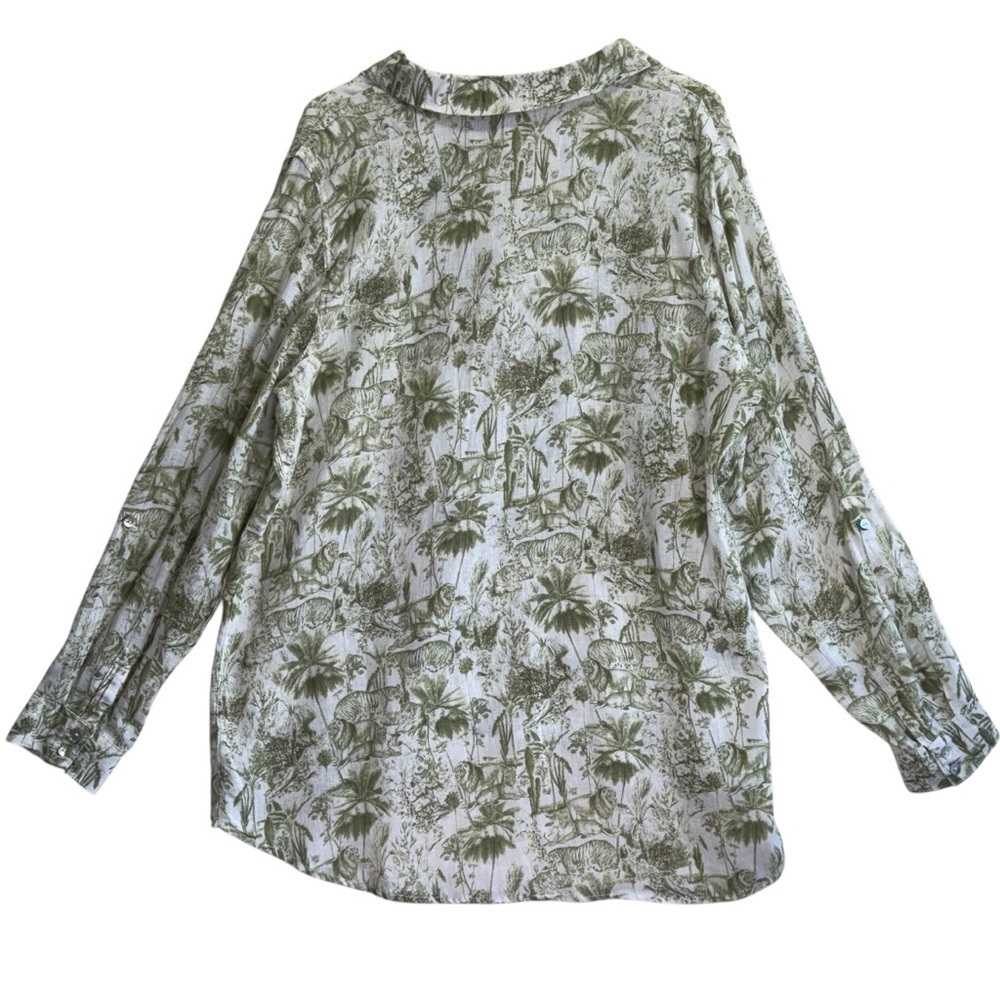 Rachel Zoe Linen Safari Toile  Top. 
Size XL - Picture 6 of 13